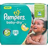 Pampers Couches baby-dry taille 5 + (junior + ) 13-25 kg Le paquet de 35