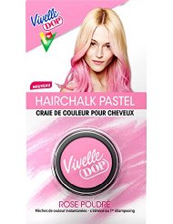 VIVELLE DOP Hairchalk Pastel Craie de Couleur pour Cheveux Coloration Éphémère Rose Poudré 3,8 g