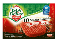 Isla Delice steack hache halal 100% boeuf x10