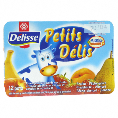 Fromage frais fruits Delisse 22%mg 12x50g
