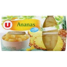 Coupelles de fruits Ananas U, 4x452g