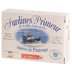 Sardines primeur Les Dieux Huile d'olive bte blanche 115g