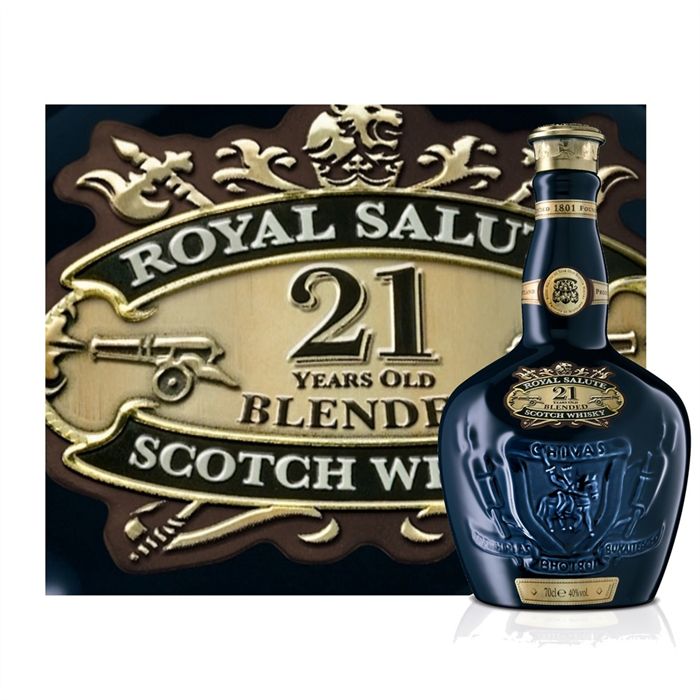 Scotch whisky Royal Salute CHIVAS, 21 ans d'âge, 40°, 70cl sous étui