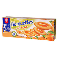 Biscuits barquette aux abricots P'TIT DELI 120g