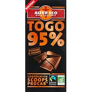Alter Eco Chocolat Noir Togo 95% Bio et Equitable 90 g