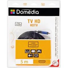 Domédia, Câble HDMI haute vitesse avec Ethernet mâle/mâle, 5 m, le câble