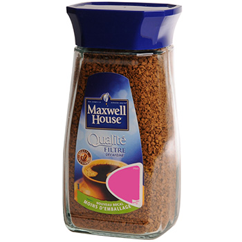 Cafe qualite Maxwell House Decafeine filtre bocal 200g