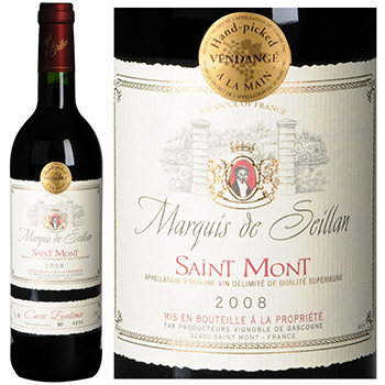 Vin rouge Cotes de St Mont Marquis de Seillan 2008 75cl