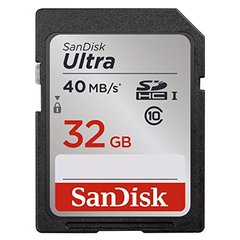 Carte mémoire SDHC Ultra SANDISK, 32Go