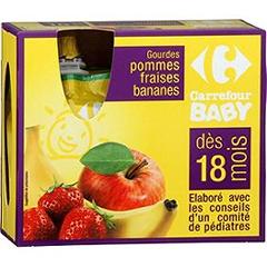 Puree de fruits pommes/fraises/bananes des 18 mois