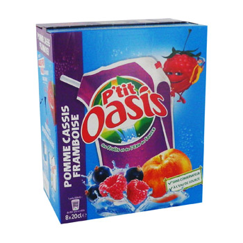 Oasis pomme cassis framboise mini poche 8x20cl