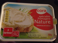 Cora specialite fromagere nature au lait pasteurise a tartiner 150 g