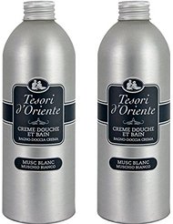 Tesori d'Oriente Gel/Crème Douche/Bain Tonifiante Musc Blanc 500 ml - Lot de 2
