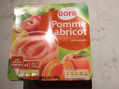 Cora Specialite de fruits Pomme/Abricot 4x100g