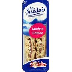 Sodebo, Le Suedois - Sandwich jambon chevre, la barquette de 135g