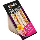 Sandwich gourmand pavot jambon cheddar salade SODEBO, 190g