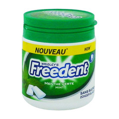 Freedent, Chewing-gums menthe verte sans sucres, la boîte de 84 g