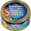 Nautilus Duo crabe & crevettes la boite de 103 g net égoutté