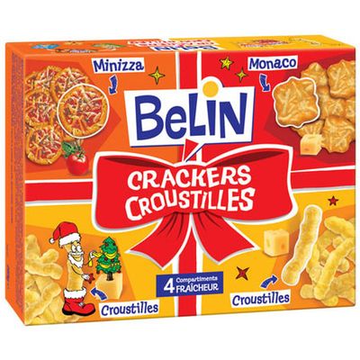 Assortiment de crackers et souffles aperitif BELIN, 285g
