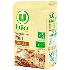 Preparation pour pain complet U Bio, 1kg