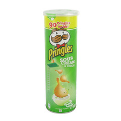 Tuiles saveur crème et oignons Pringles, paquet de 165g