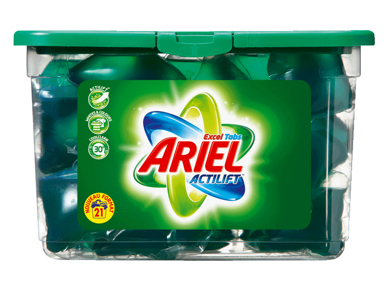 Ariel ecodoses exceltabs regulier x21 735g