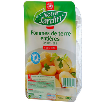 Pommes de terre de consommation N.Jardin entieres, epluch. 500g