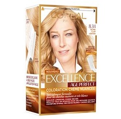Excellence L'Oréal Paris Excellence Coloration Cheveux Matures & Très Blancs Age Perfect 8,34 Blond Clair Vénitien...