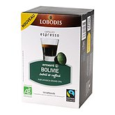 Cafe dosettes expresso Lobodis Pur arabica Bolivie x10 50g