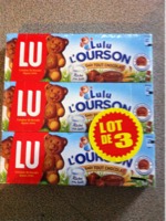 Lu ourson tout chocolat lot x3
