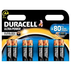 Duracell Duralock Ultra Power piles AAx8 LR6