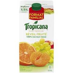 Tropicana pure premium réveil fruité 1,5l format spécial