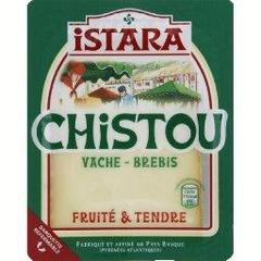 Istara, Chistou, fromage au lait pasteurise de vache et de brebis, fruite & tendre, La barquette de 180g