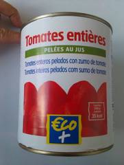 Tomates entières pelées Eco+ 480g
