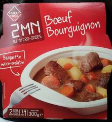 Bœuf bourguignon barquette micro-ondable, plat individuel 300g
