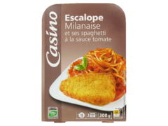 Escalope milanaise et spaghetti sauce tomate