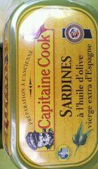 Sardines a l'huile d'olive vierge extra d'Espagne, la boite de 69g