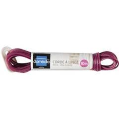 Domedia, Utility - Corde a linge aubergine 10m, la corde