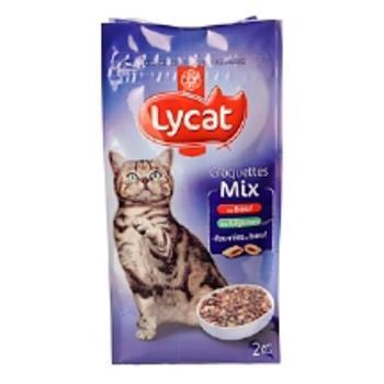 Croquettes Lycat Mix viande legumes fourrees 2kg