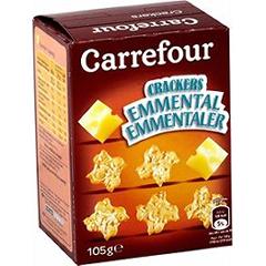 Biscuits apéritif crackers emmental Carrefour