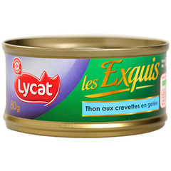 Pate les exquis Lycat Thon-crevette 80g