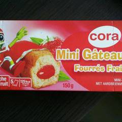 Cora kido mini gateaux fourrés fraise 150g