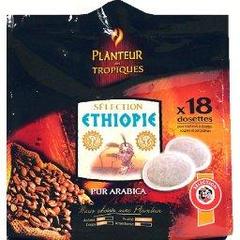 Selection Ethiopie, dosettes de cafe pur arabica, le paquet de 18 dosettes - 125g