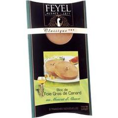 Feyel, Bloc de foie gras de canard au Muscat d'Alsace, les 2 tranches de 40 g