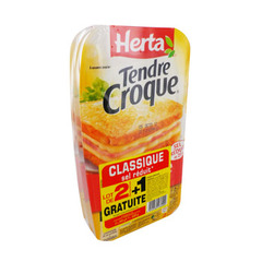 Herta tendre croque classic sel réduit x2 600g