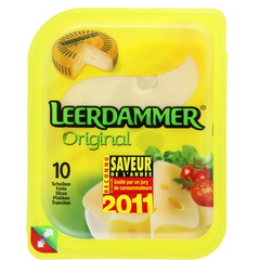 Leerdammer, Original, fromage au lait pasteurise, la barquette de 10 tranches - 250g