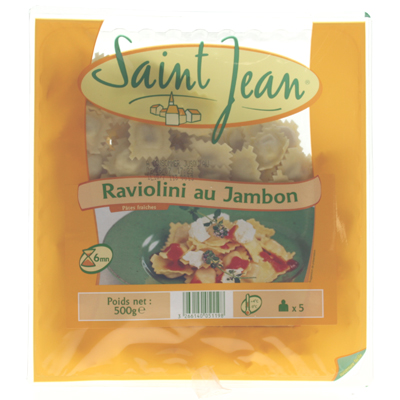 Raviolinis au jambon SAINT JEAN, 500g