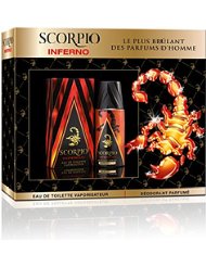 Scorpio Coffret 2 Produits Inferno Eau de Toilette Flacon 75 ml/Déodorant Atomiseur 150 ml