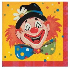 20 Serviettes en papier Design Edition PAPSTAR, Clowngesicht