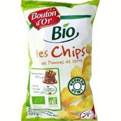 Les chips de pommes de terre bio, le paquet de 125g